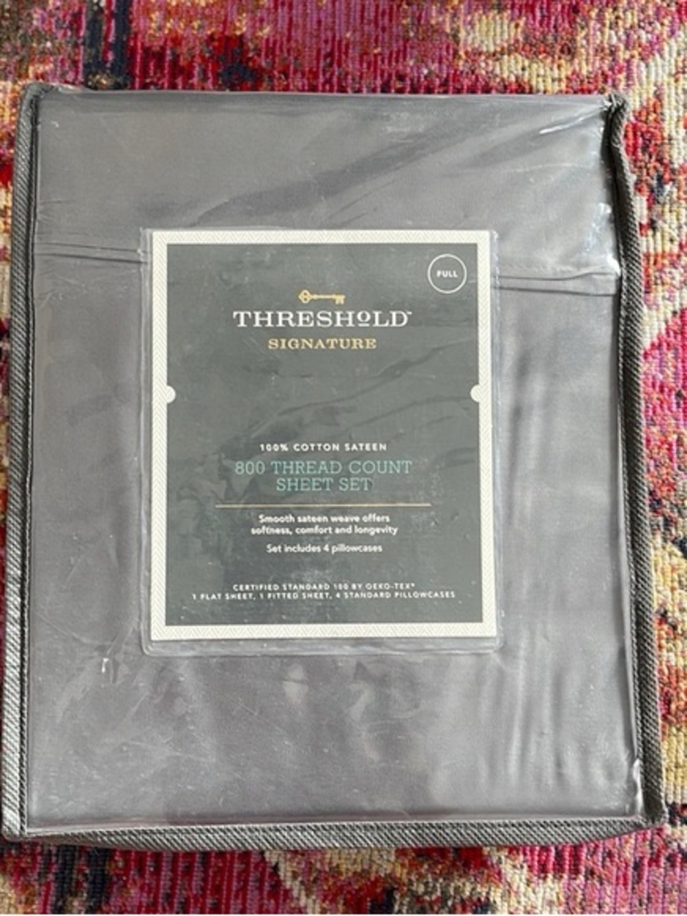 ISO - HELP ME FIND Threshold Signature 800 TC Cotton Sateen Sheet Set - Gray